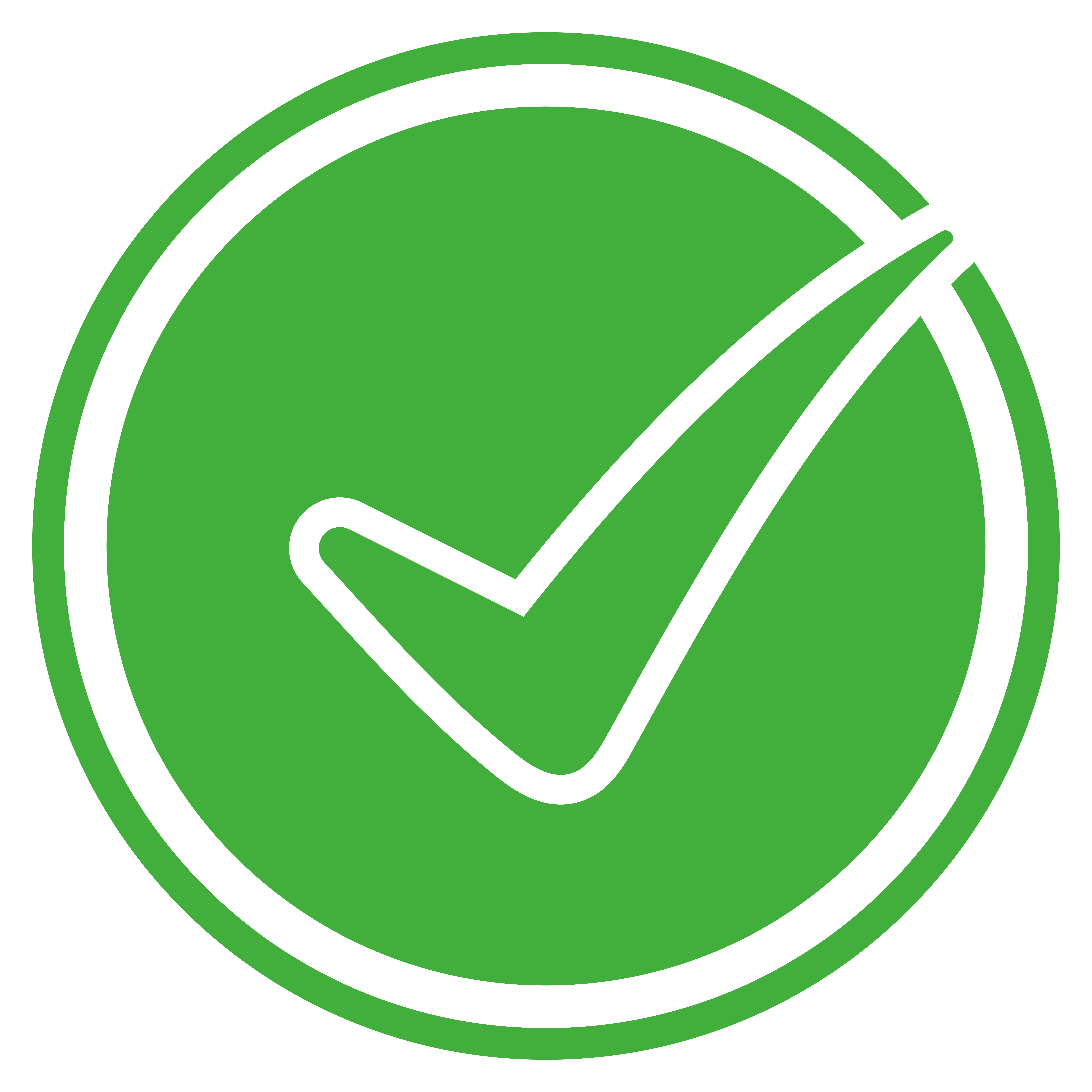 green double circle check mark
